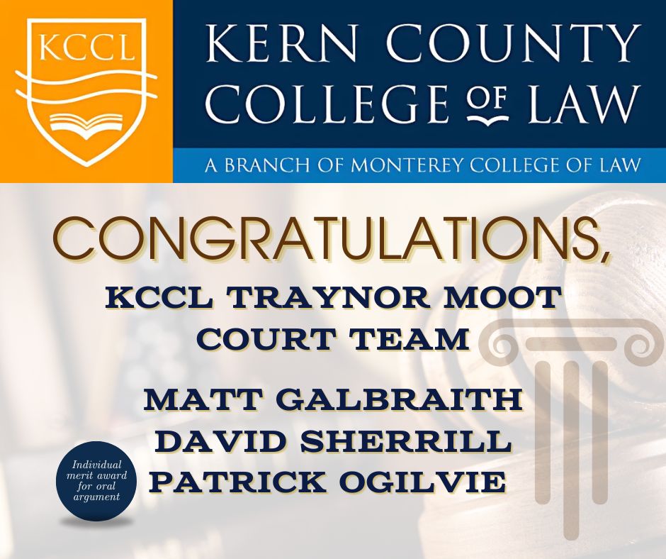 Names of the students in blue text on a blurred background photo of a gavel and scales of justice