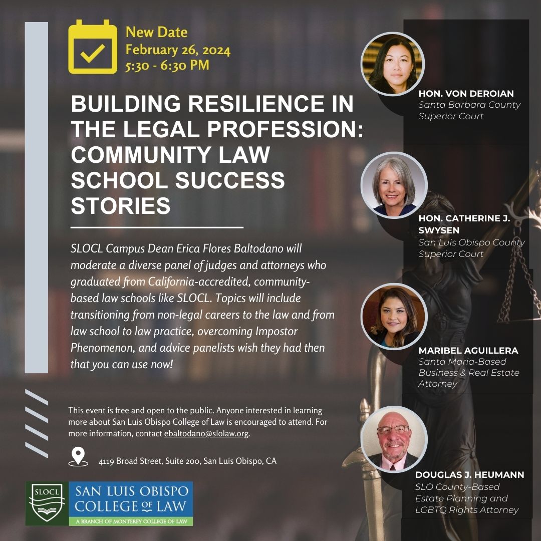 Building Resilience Invitation featuring the four speakers