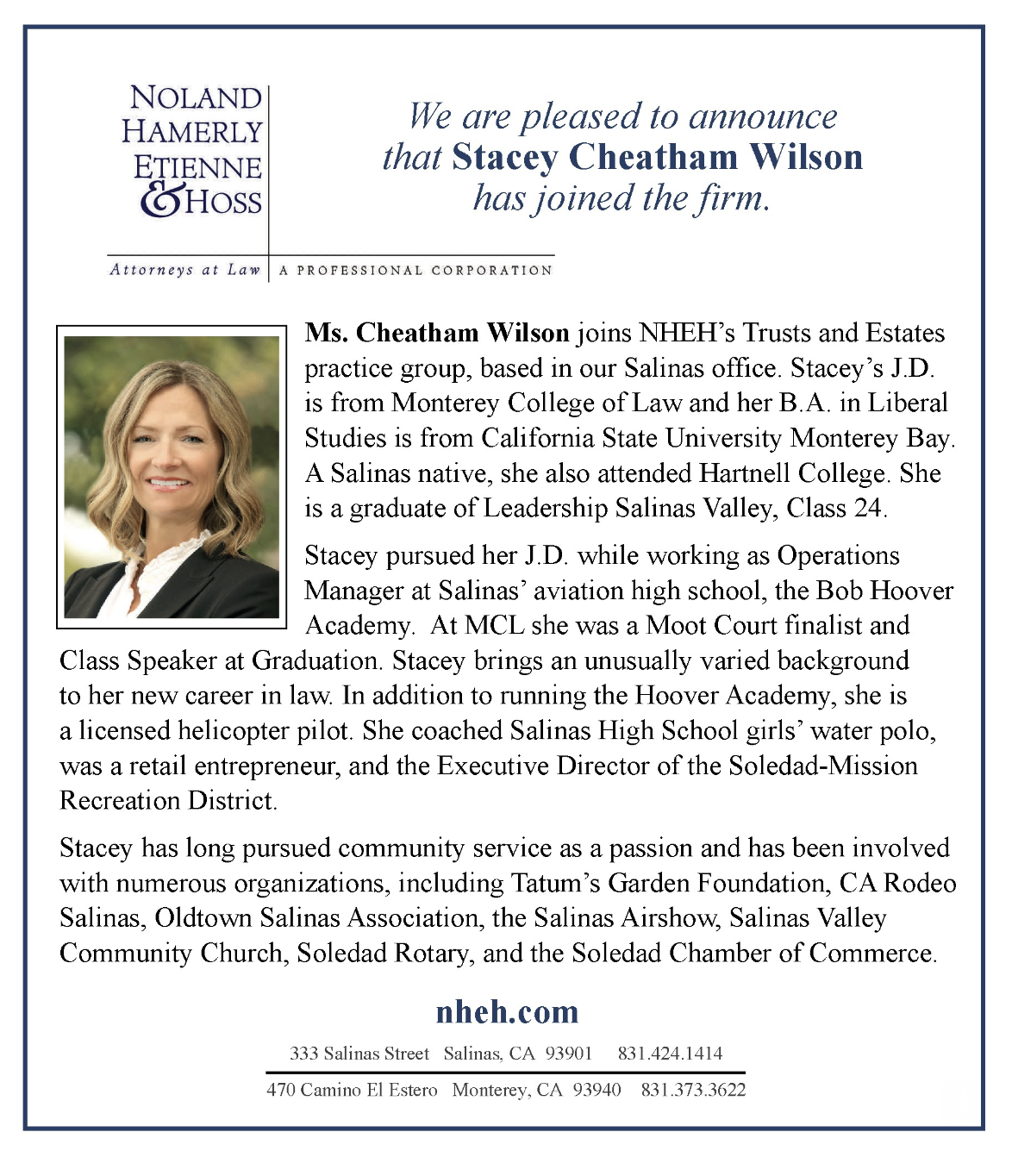 Law Firm Announcement